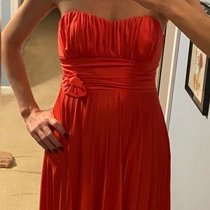 😀Orange Party Dress